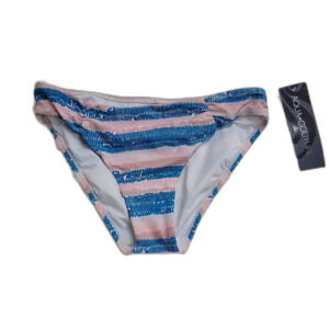 Aqua Couture Striped Bikini Blue Pink Size M NWT